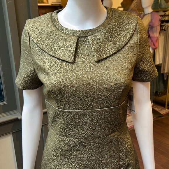 Rolando Gold Midi Dress - Picture 2 of 8